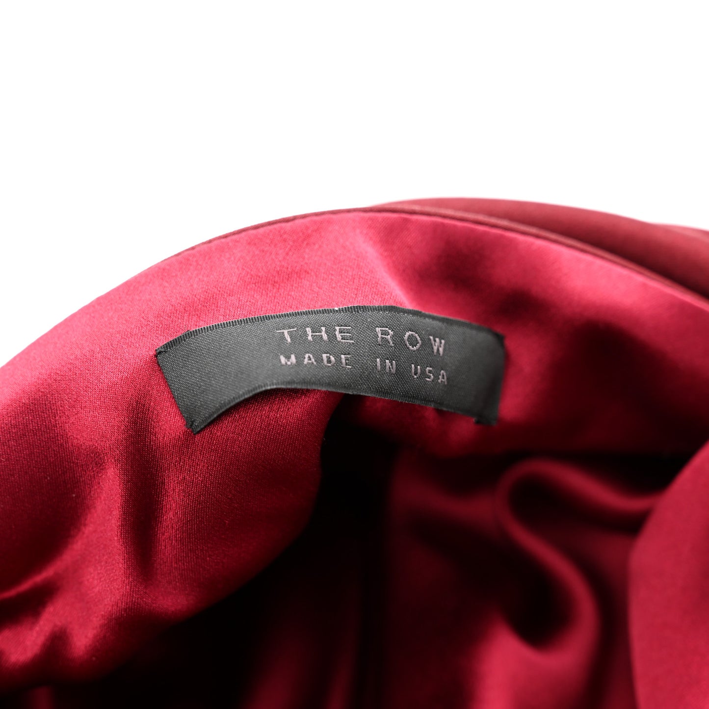 Satin The Ascot Bag Burgundy