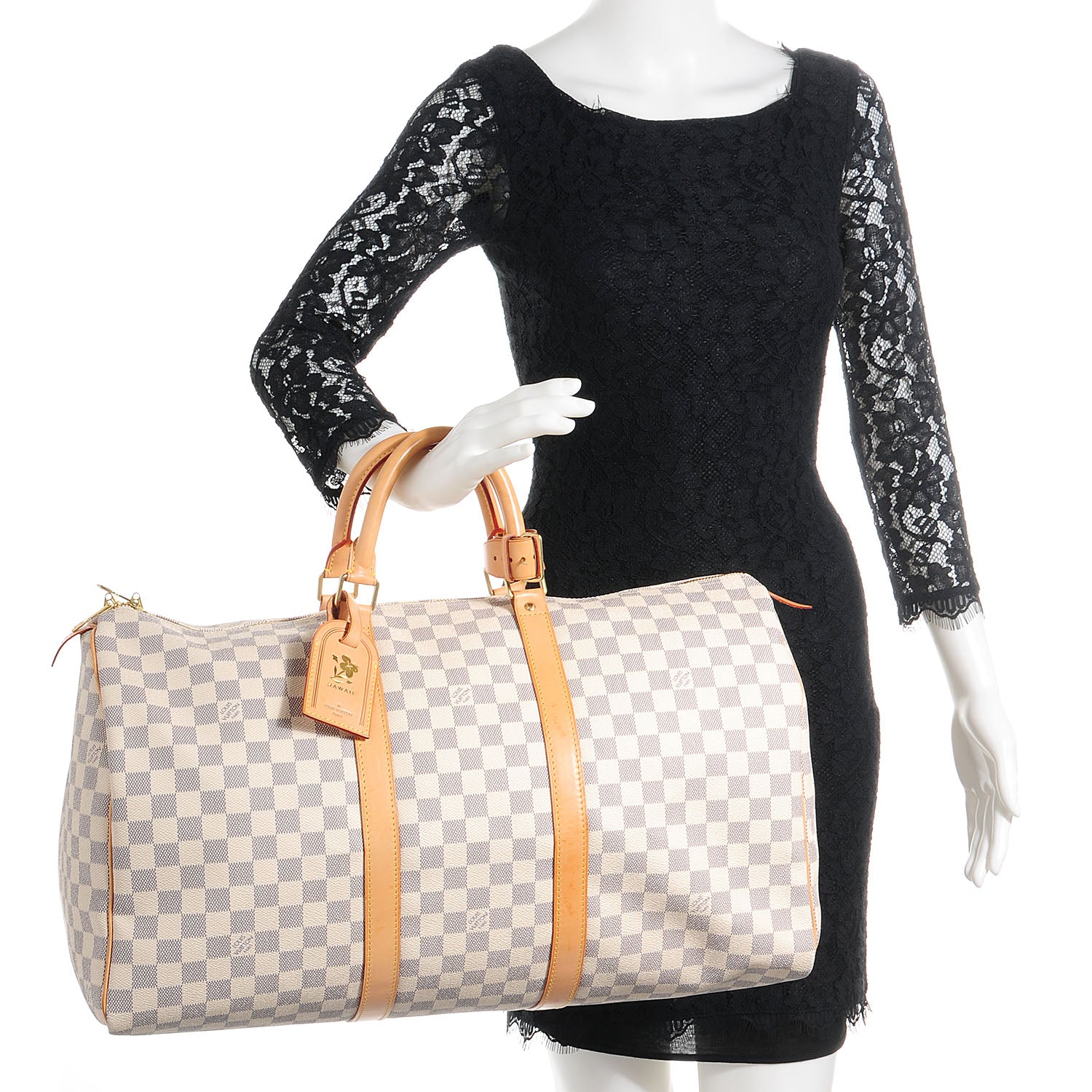 Louis Vuitton Damier Azur Keepall 50 2 of 8