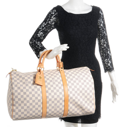 Louis Vuitton Damier Azur Keepall 50 2 of 8