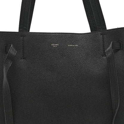 Celine Soft Grained Calfskin Small Belt Cabas Phantom Black 8 of 10