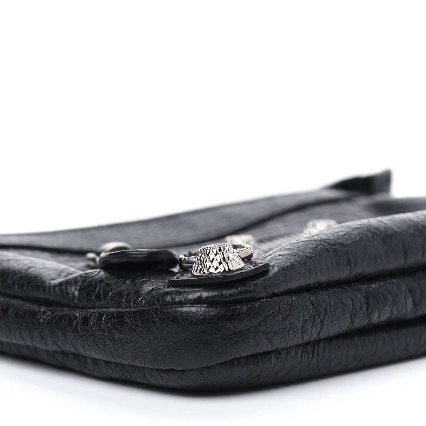 Agneau Giant 12 Silver Hardware M Porte-Monnaie Coin Purse Black