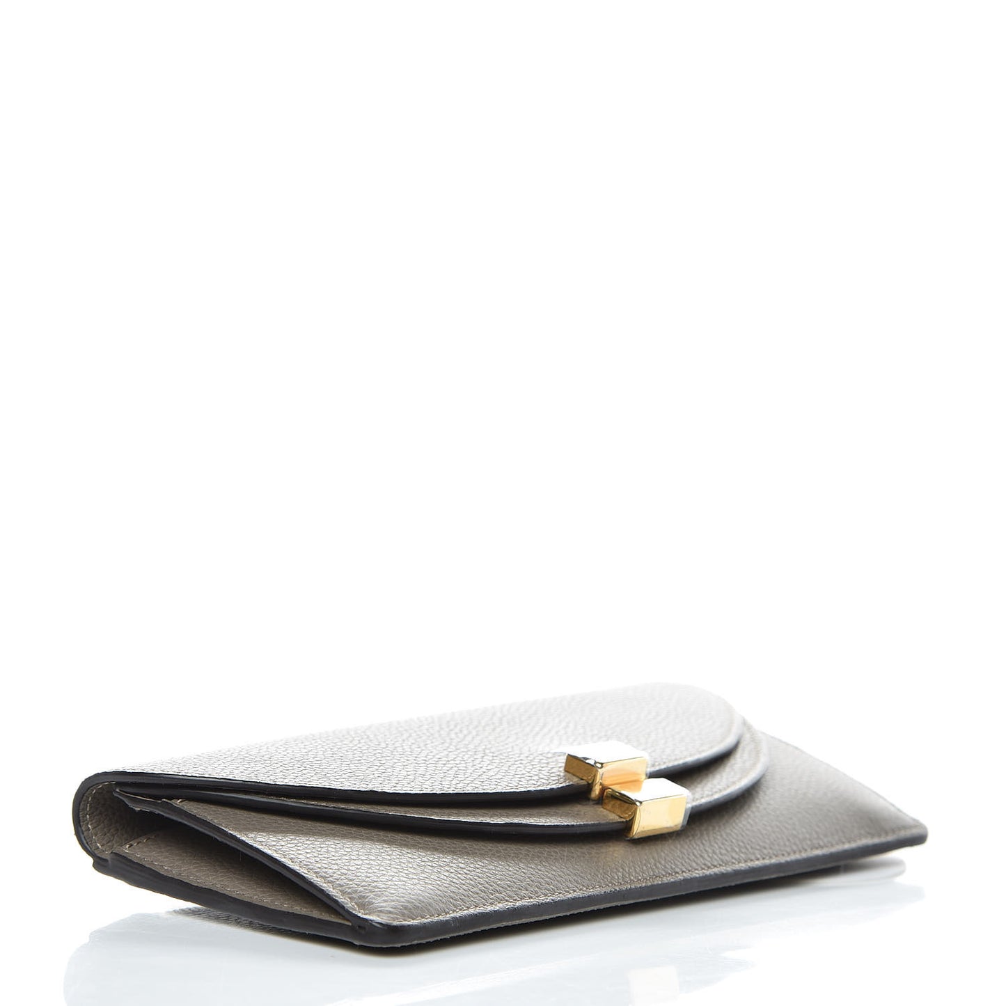 Calfskin Georgia Flap Wallet Motty Grey