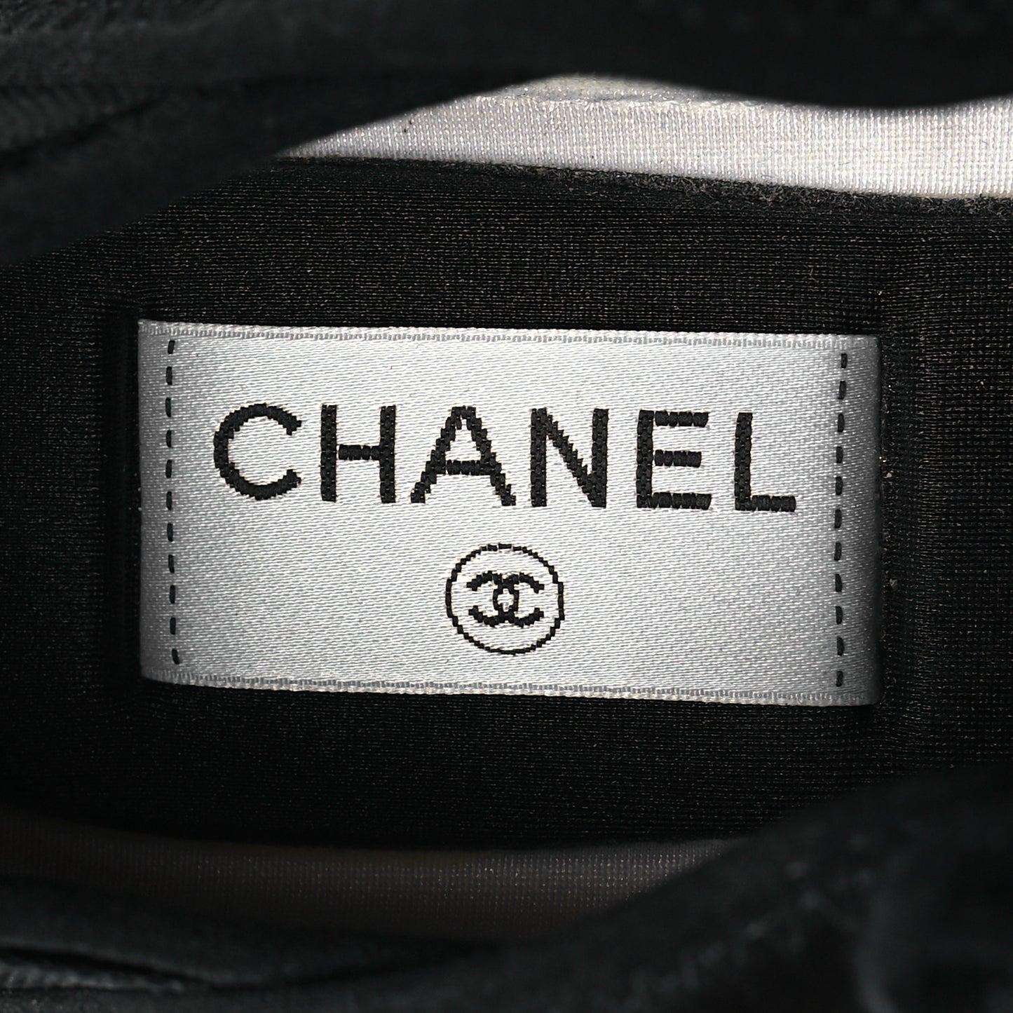 Suede Calfskin Velvet Grosgrain CC Sneakers 36.5 Black