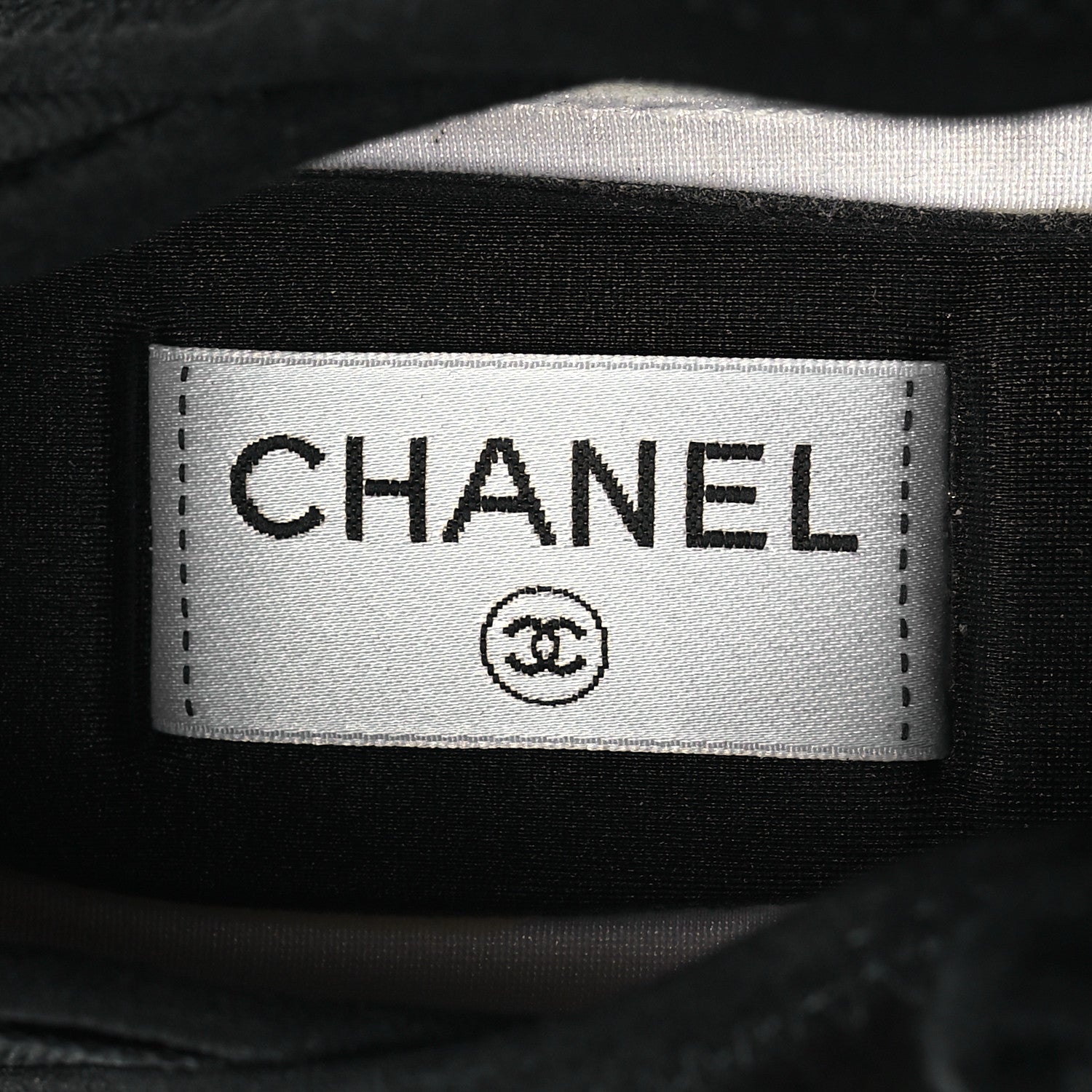 Chanel Suede Calfskin Velvet Grosgrain CC Sneakers 36.5 Black 8 of 8