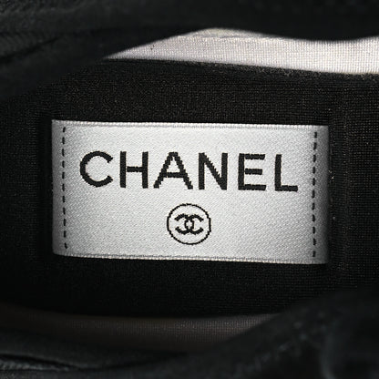 Chanel Suede Calfskin Velvet Grosgrain CC Sneakers 36.5 Black 8 of 8
