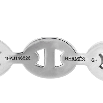 Hermes Sterling Silver MM Chaine d'Ancre Enchainee Cuff Bracelet SH 5 of 12