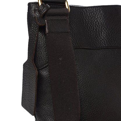 Prada Cervo Deerskin Flat Messenger Bag Ebano 8 of 12