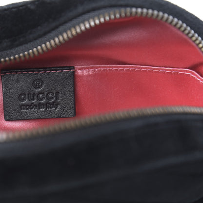 Gucci Velvet Matelasse GG Marmont Belt Bag 85 34 Black 6 of 10