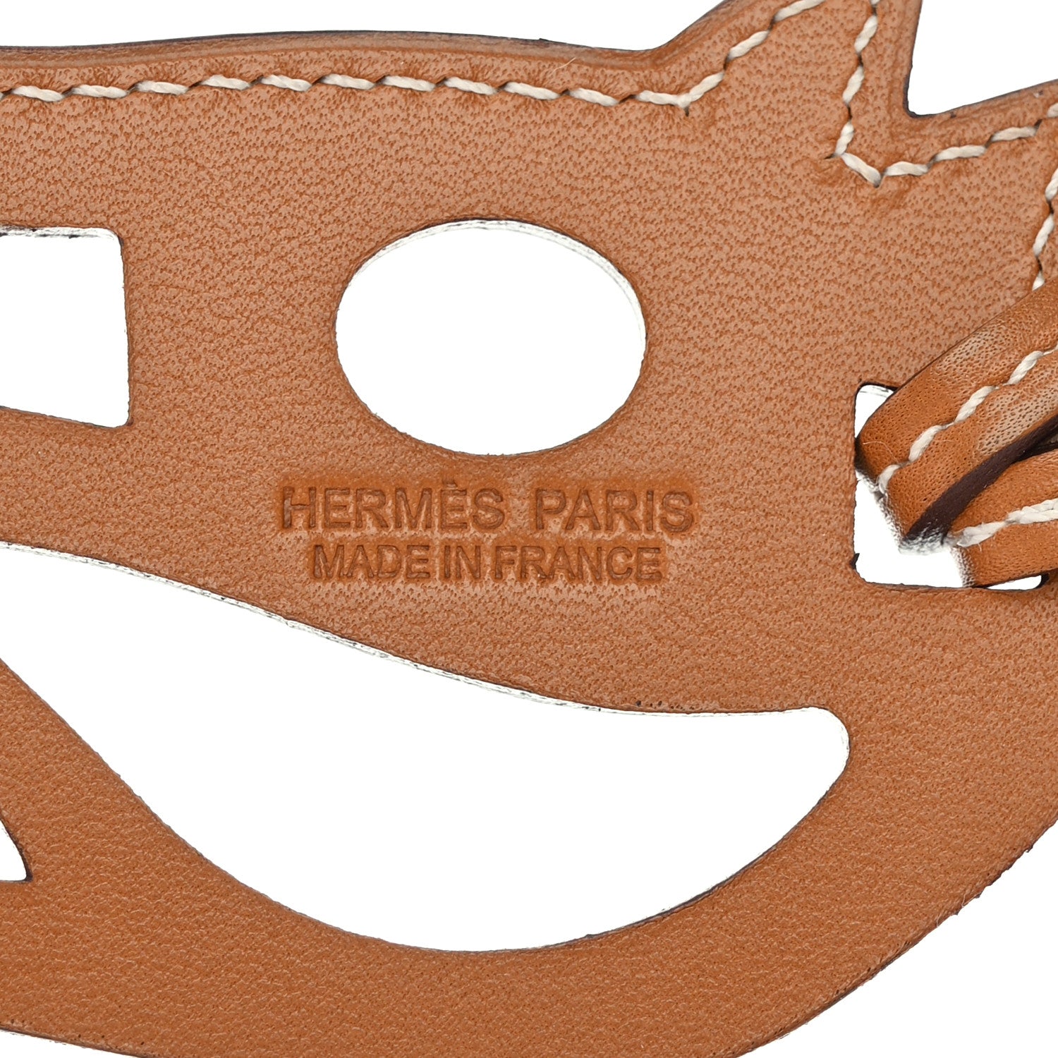Hermes Swift Paddock Cheval Horse Bag Charm Natural Sable 3 of 4