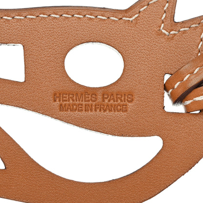 Hermes Swift Paddock Cheval Horse Bag Charm Natural Sable 3 of 4