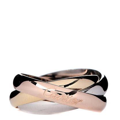 Cartier 18K Pink Yellow White Gold Classic Trinity Ring 52 6 1 of 4