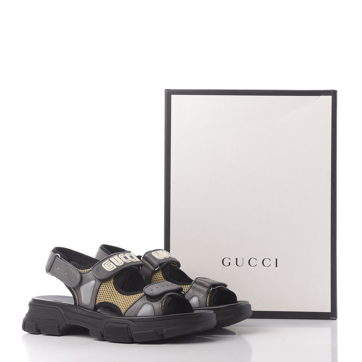 X SEGA Nappa Mesh Mens Aguru Sandals 12 Loess Black