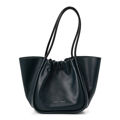 Proenza Schouler Calfskin Large Ruched Tote Petrol Green 1 of 11