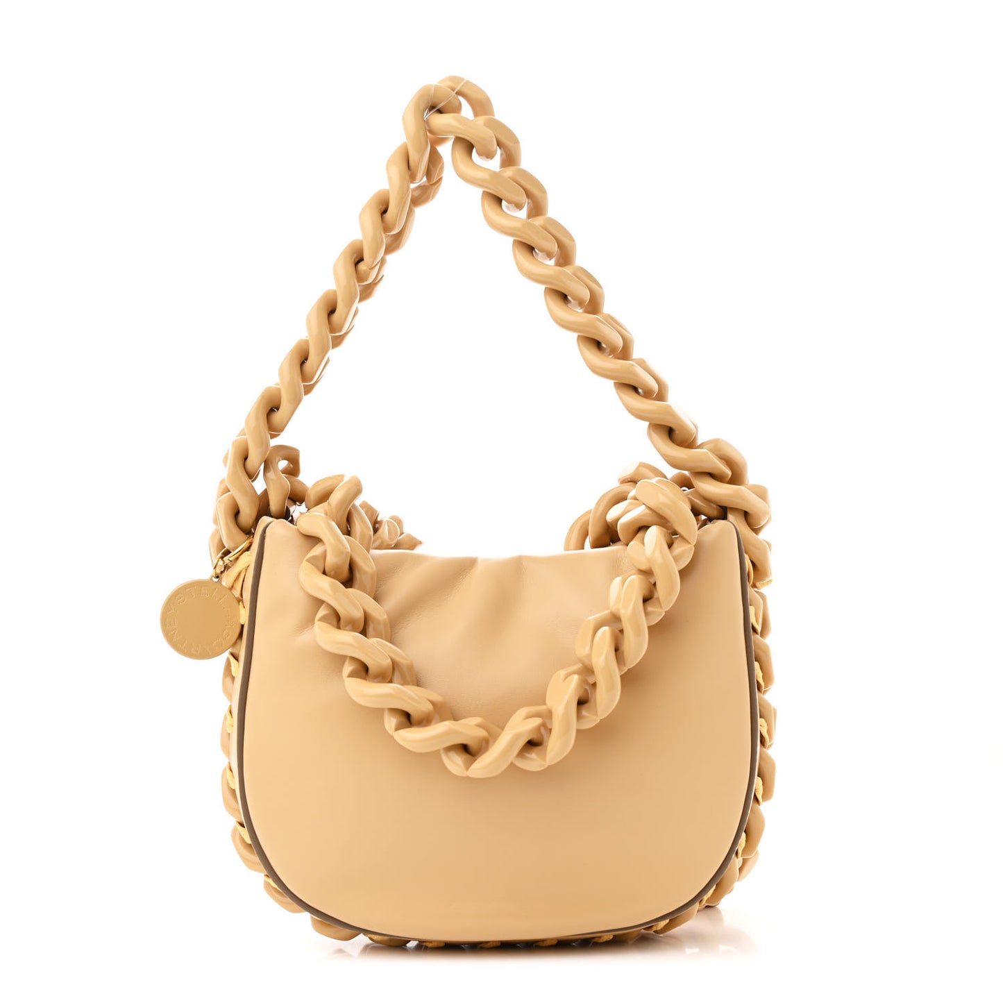 Eco Alter Nappa Small Frayme Puffer Shoulder Bag Beige