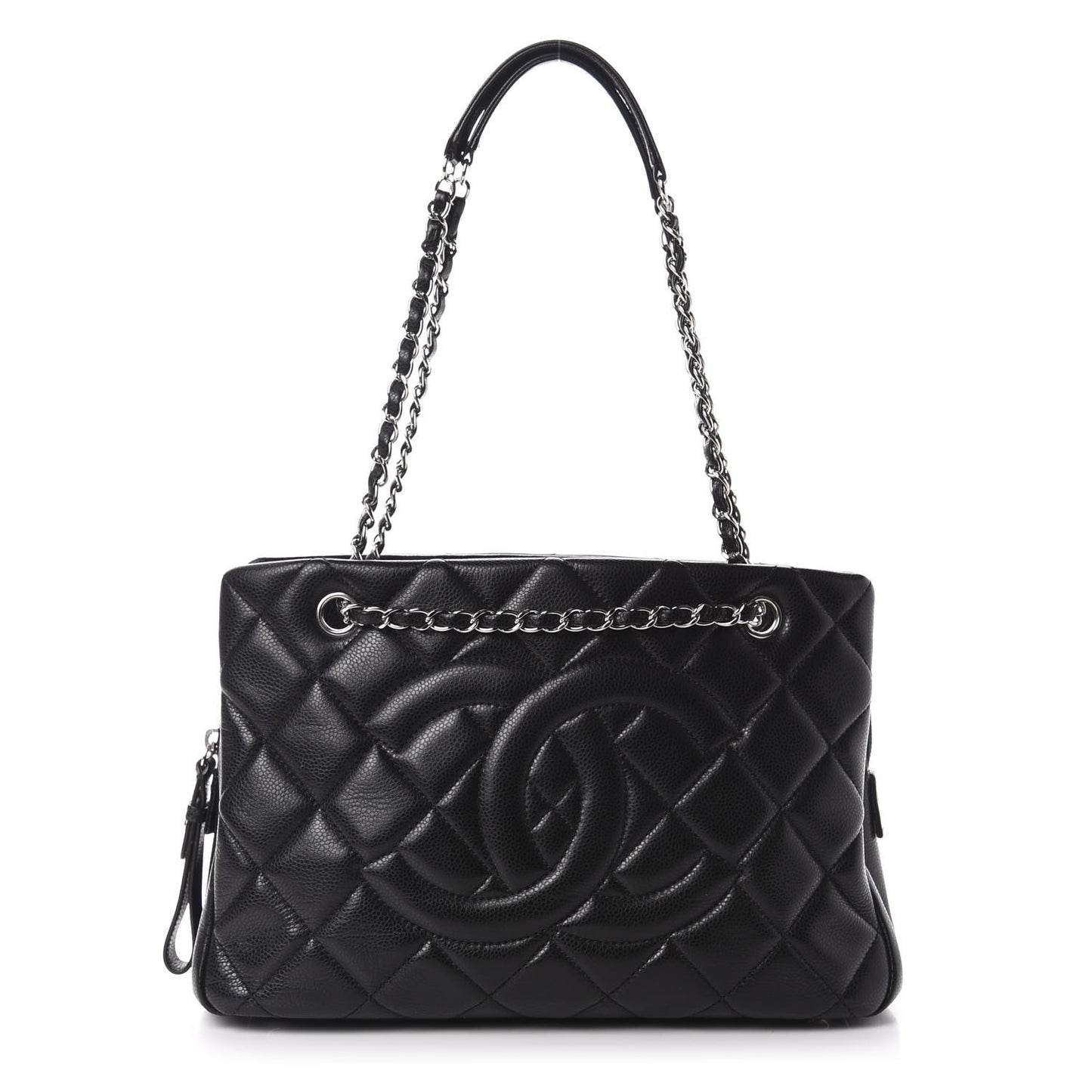 Caviar Quilted Timeless CC Soft Tote Black