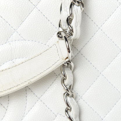 Chanel Caviar Quilted XL Grand Shopping Tote GST White 14 of 15