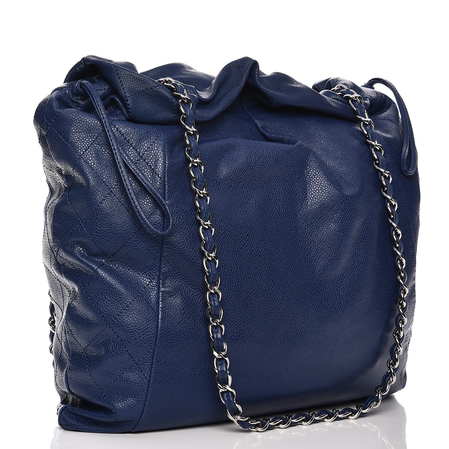 Chanel Caviar 31 Drawstring Tote Blue 3 of 9