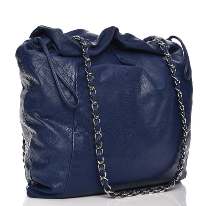 Chanel Caviar 31 Drawstring Tote Blue 3 of 9