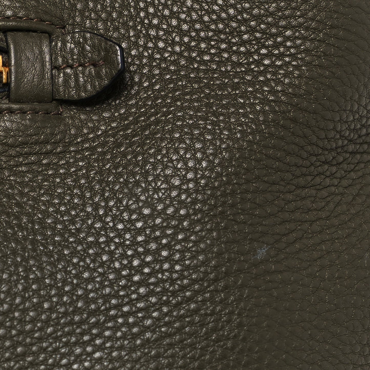 Vitello Daino Shopping Tote Militare