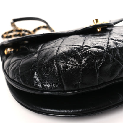 Chanel Glazed Calfskin Quilted Medium Bubble CC Flap Black 8 of 9