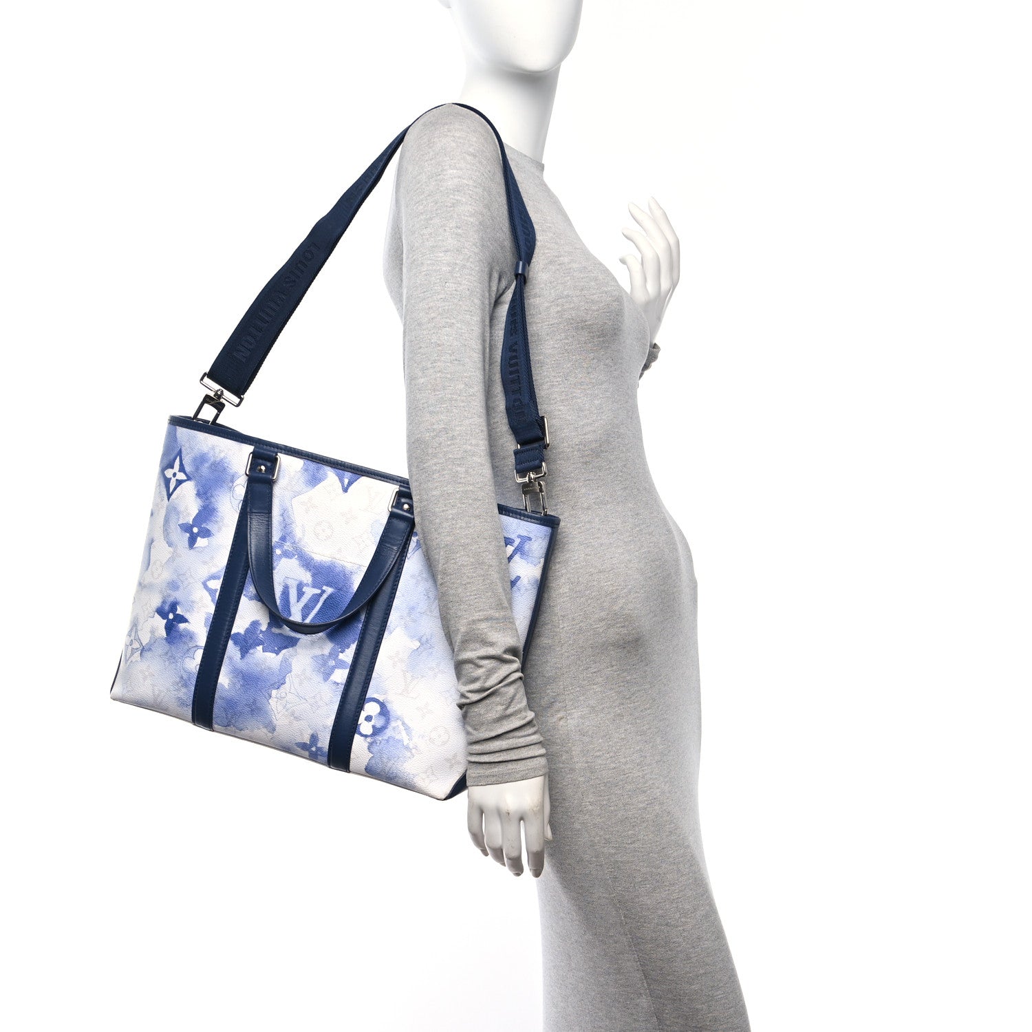 Louis Vuitton Monogram Watercolor New Tote PM Blue 2 of 23