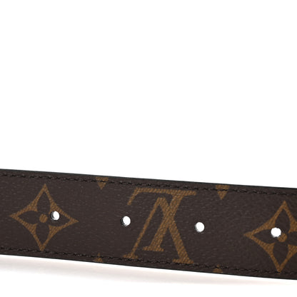 Louis Vuitton Calfskin Monogram 30mm LV Initiales Reversible Belt 80 32 Black 3 of 6