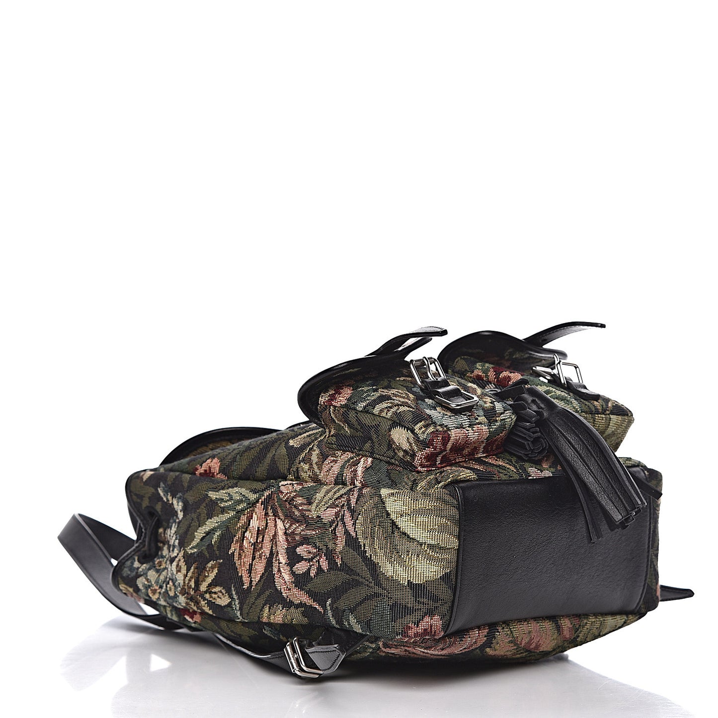 Canvas Floral Print Festival Backpack Black