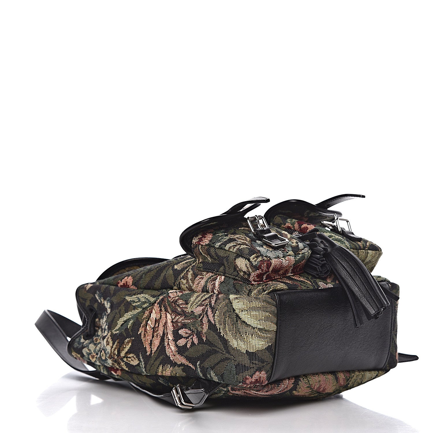 Saint Laurent Canvas Floral Print Festival Backpack Black 4 of 12