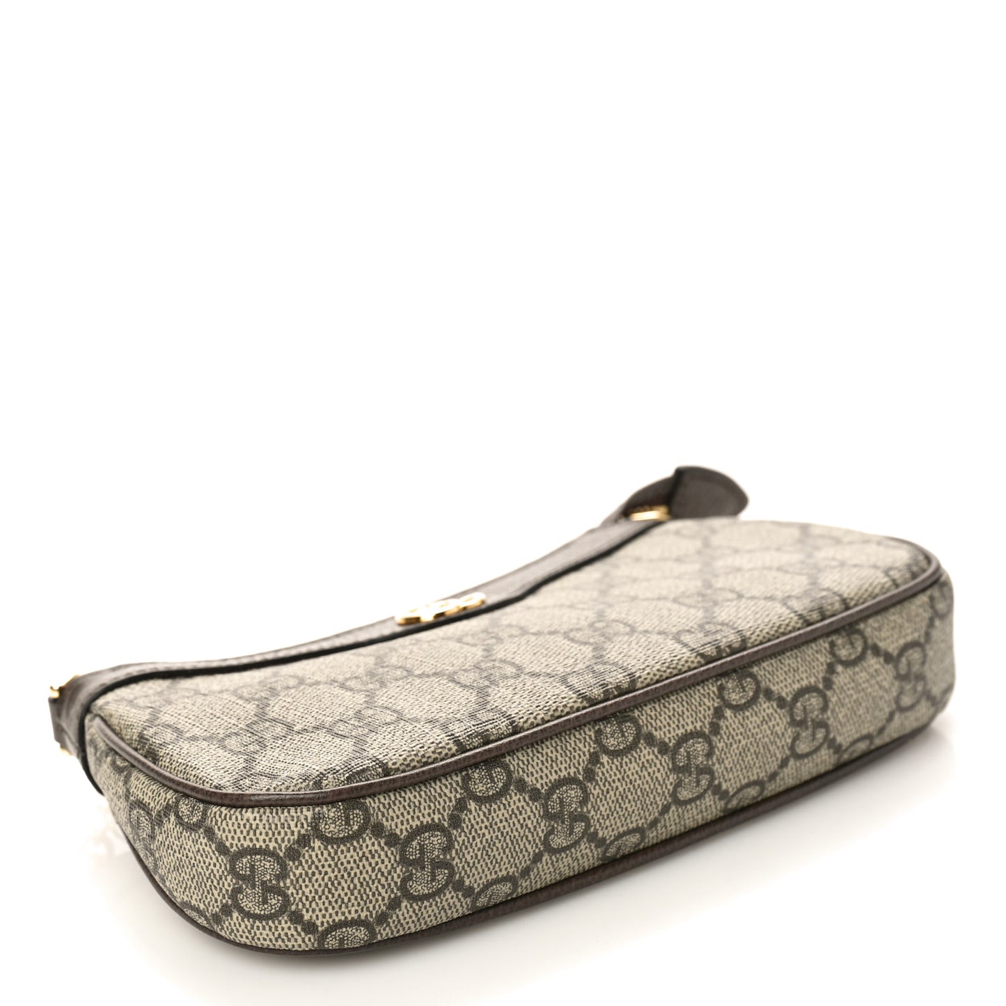 GG Supreme Monogram Textured Dollar Calfskin Mini Ophidia Chain Bag Beige Ebony