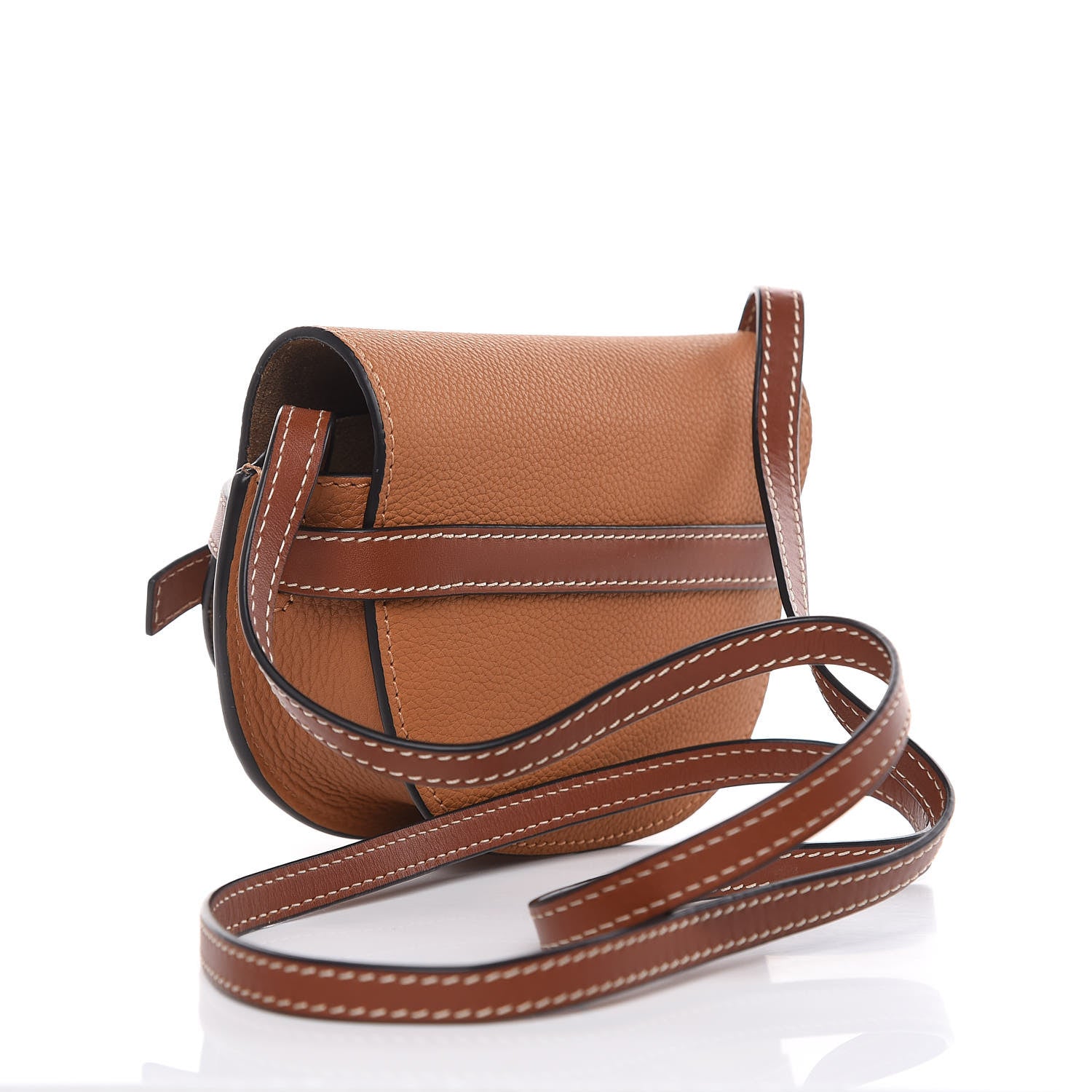 Loewe Grained Calfskin Mini Gate Crossbody Bag Caramel Pecan 4 of 10