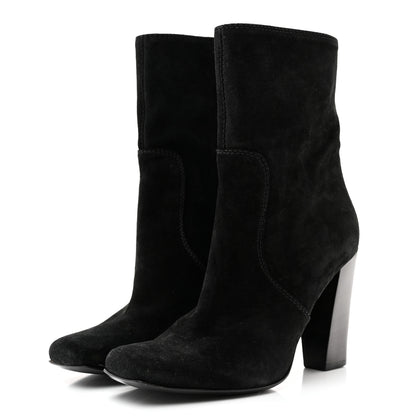 Fendi Suede Ankle Boots 38.5 Black 3 of 12
