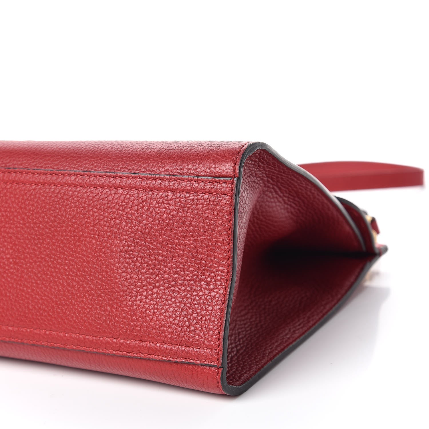 Gucci Calfskin Small GG Marmont Top Handle Bag Vulcanic Red 7 of 10