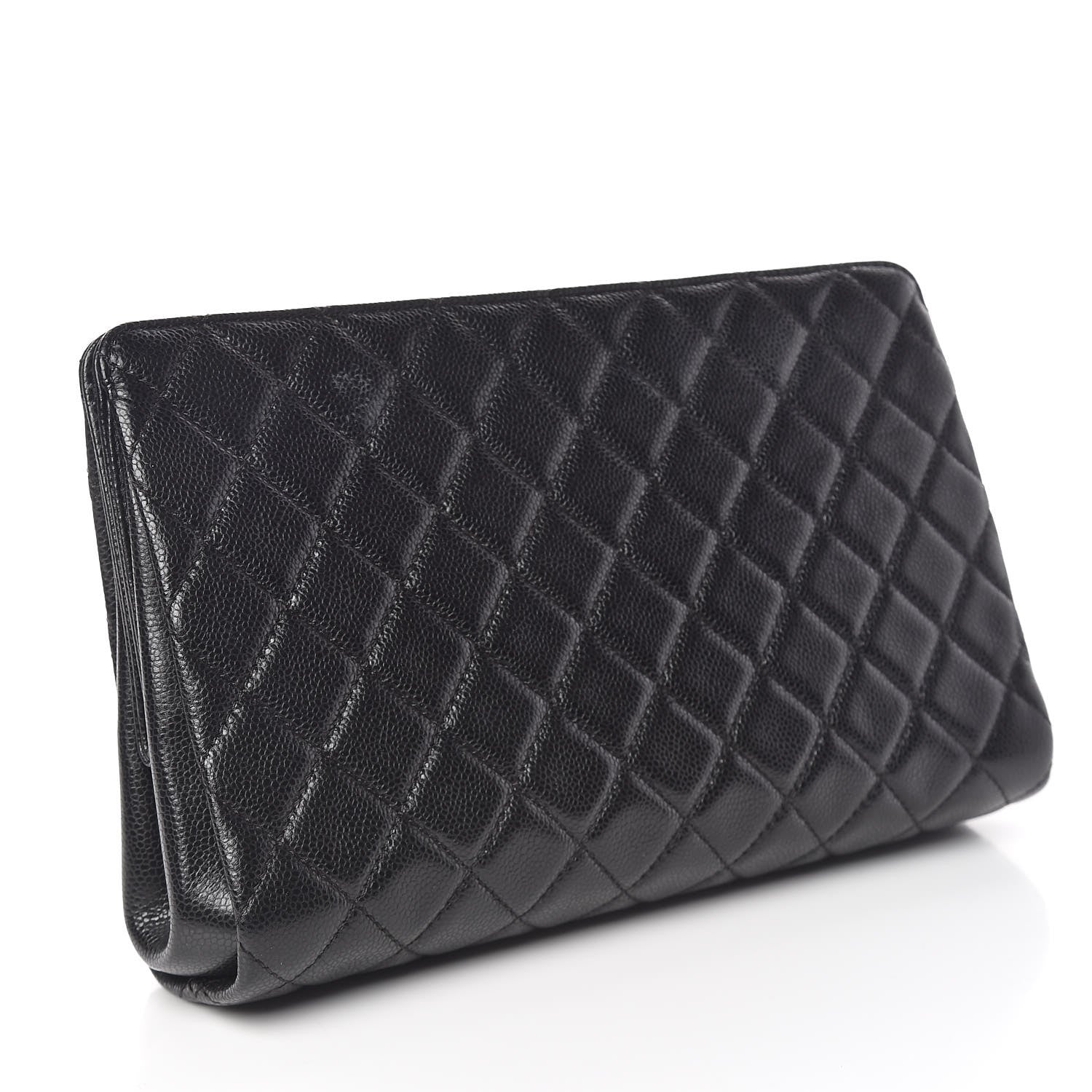 Chanel Caviar Quilted CC Large Clutch Black 3 of 13