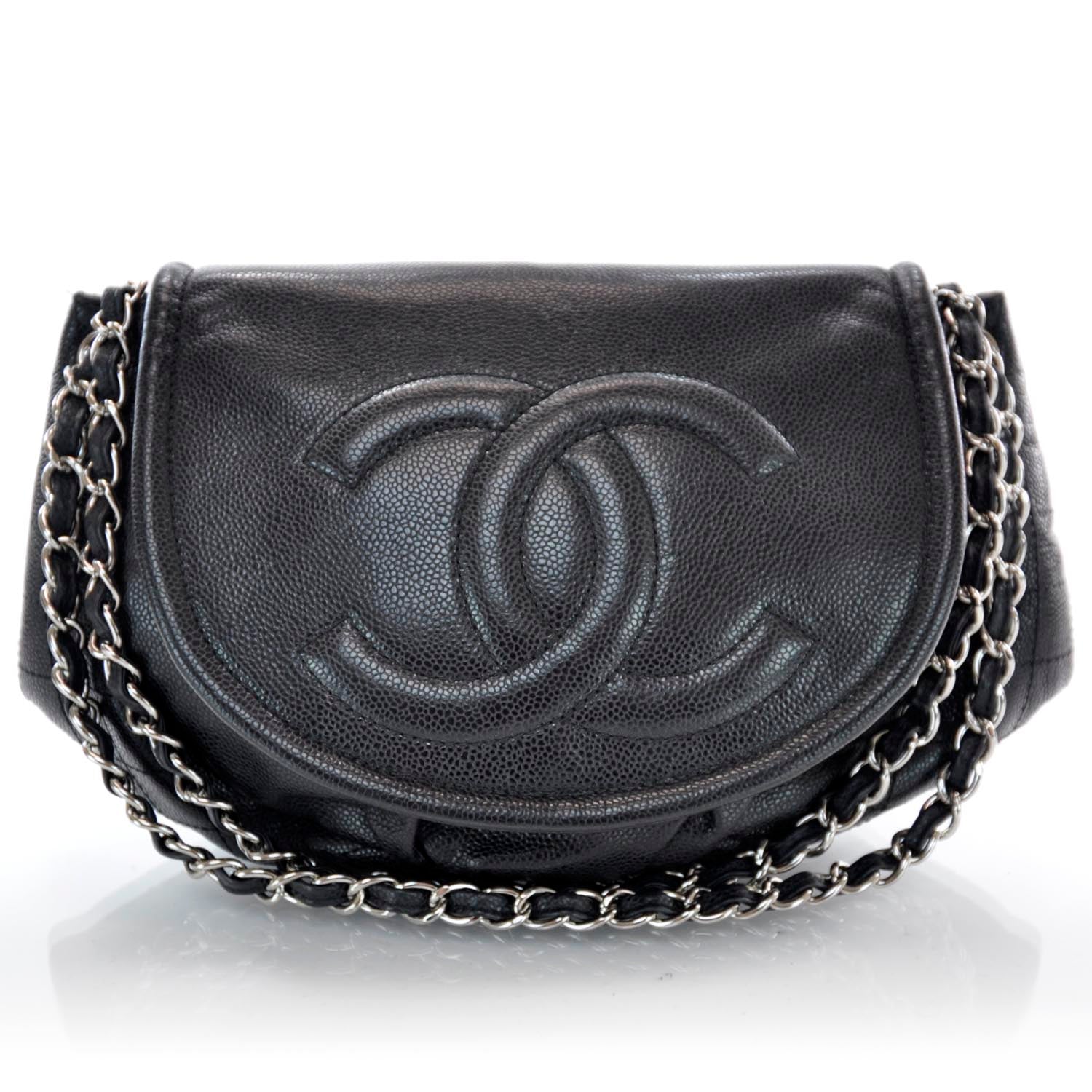 Chanel Caviar Half Moon Large Flap Black 1 of 7