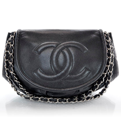 Chanel Caviar Half Moon Large Flap Black 1 of 7