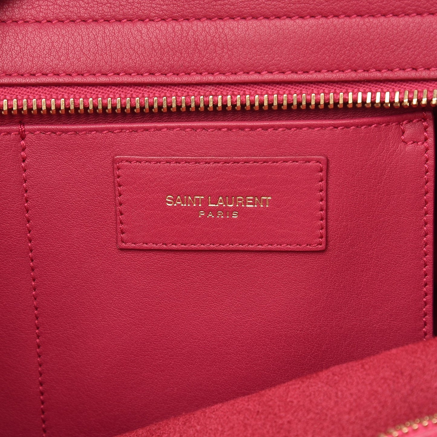 Calfskin Small Classic Y Cabas Fuchsia