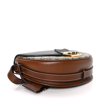 Gucci GG Supreme Monogram Calfskin Small Padlock Messenger Shoulder Bag Beige Black Cuir 4 of 11