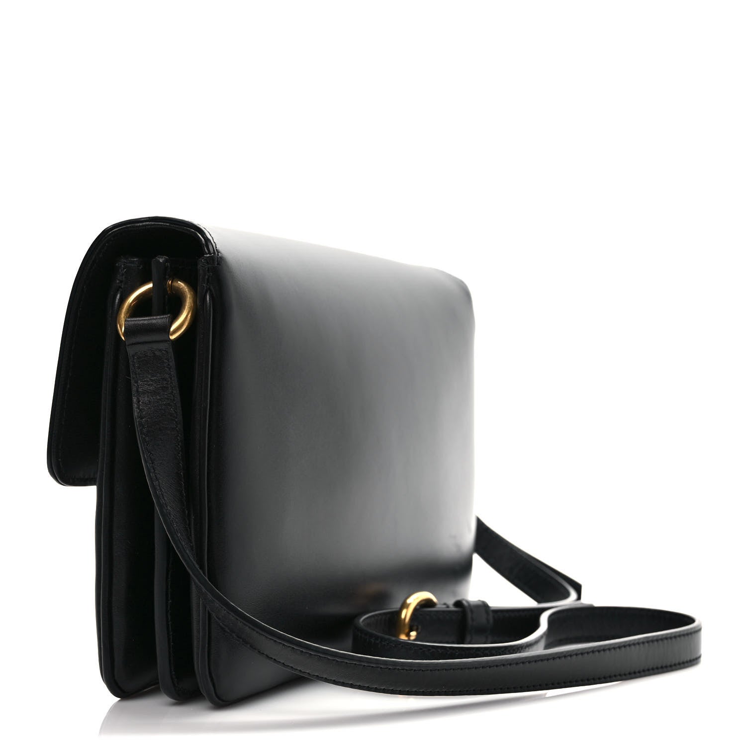 Saint Laurent Smooth Calfskin Le Maillon Satchel Black 3 of 9