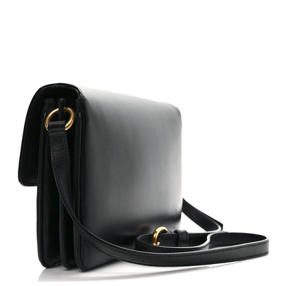 Saint Laurent Smooth Calfskin Le Maillon Satchel Black 3 of 9