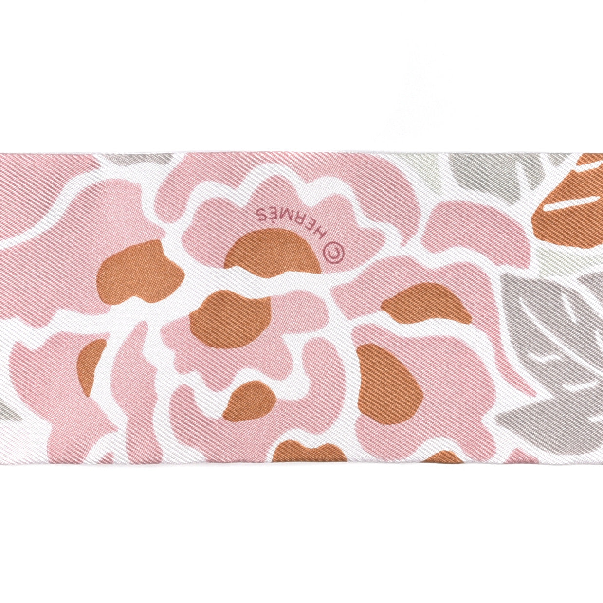 Silk Bingata Twilly Vieux Rose Vert De