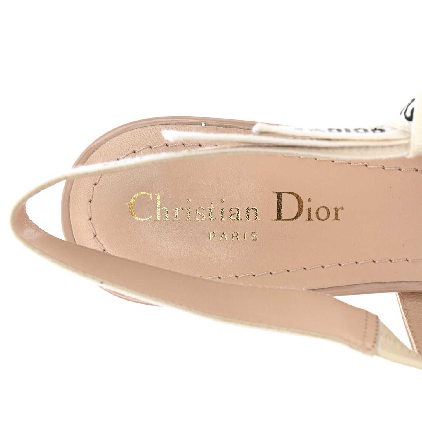 Patent Ribbon J'Adior Slingback 65mm Pumps 40 Nude