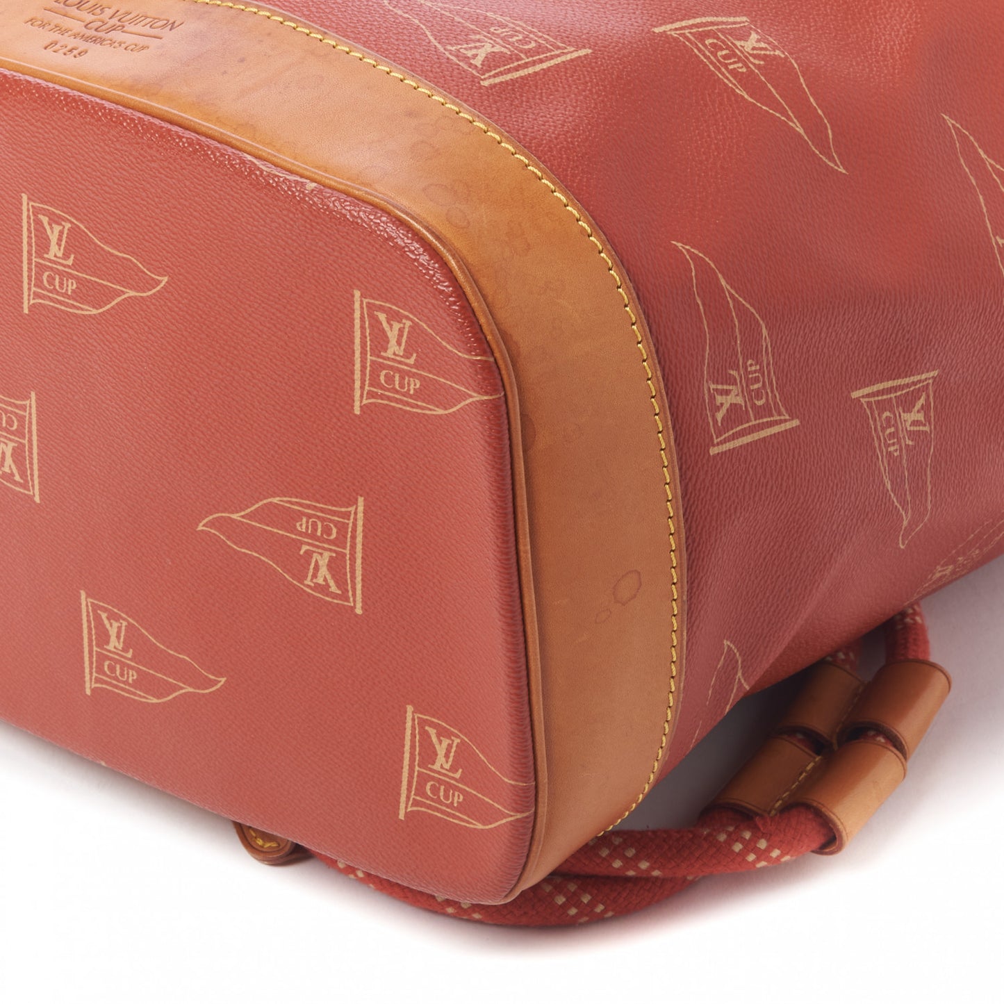 Canvas Americas Cup 1995 Saint Tropez Drawstring Bag Red