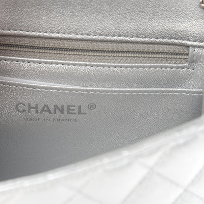 Chanel Metallic Lambskin Quilted Mini Square Flap Silver 6 of 11