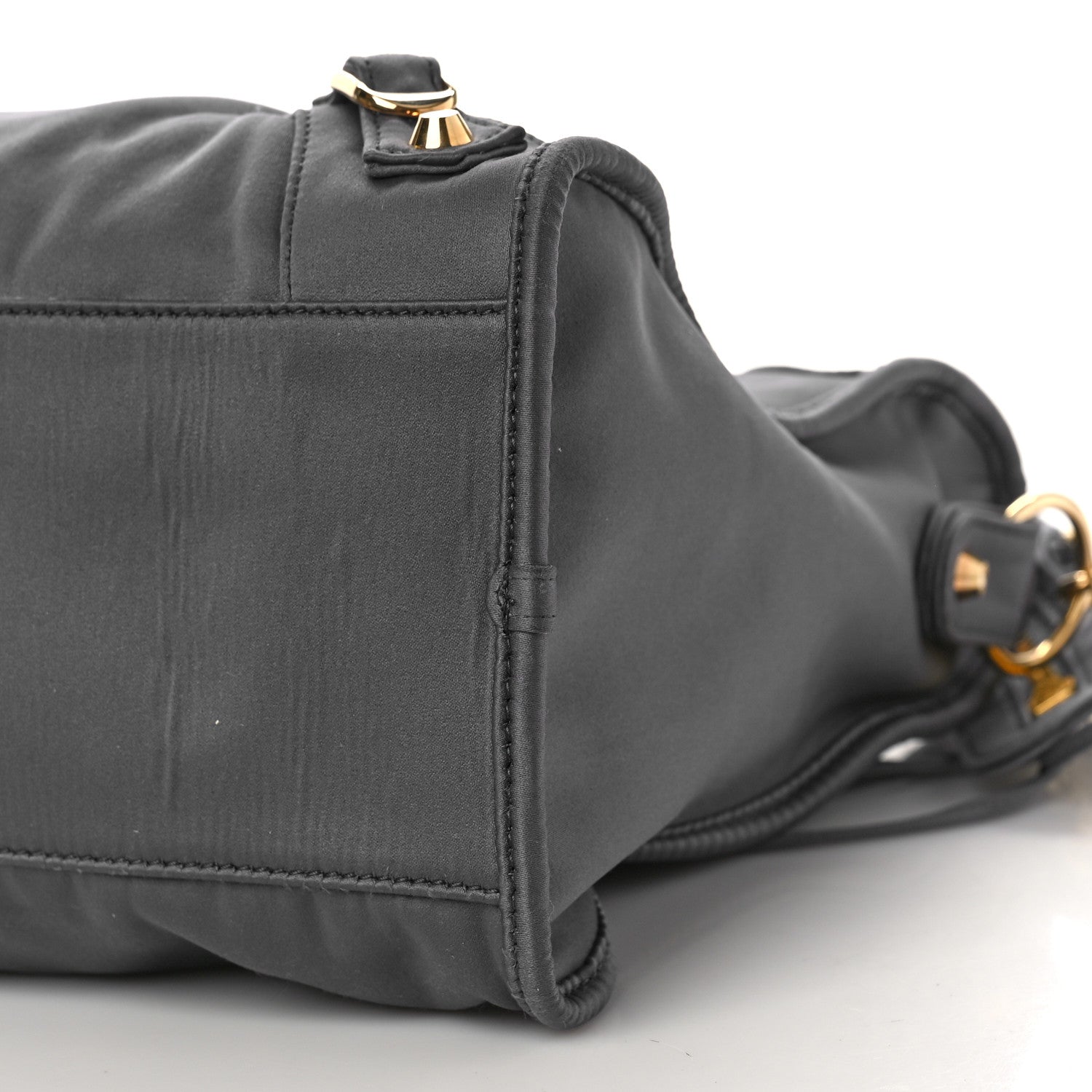 Balenciaga Satin Classic Gold Hardware City Gris Ardoise 9 of 9