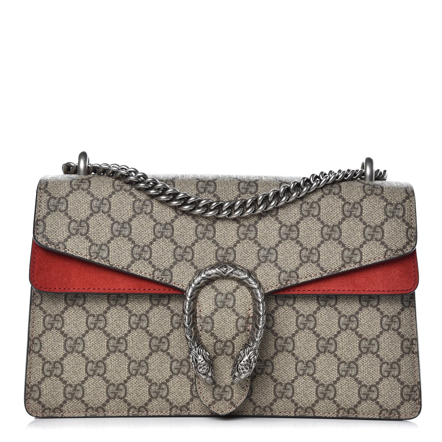 GG Supreme Monogram Small Dionysus Shoulder Bag Red