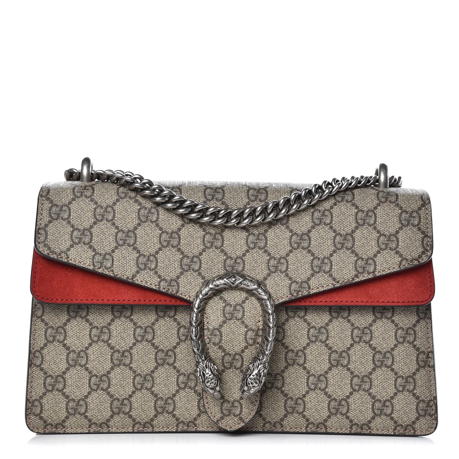 Gucci GG Supreme Monogram Small Dionysus Shoulder Bag Red 1 of 7