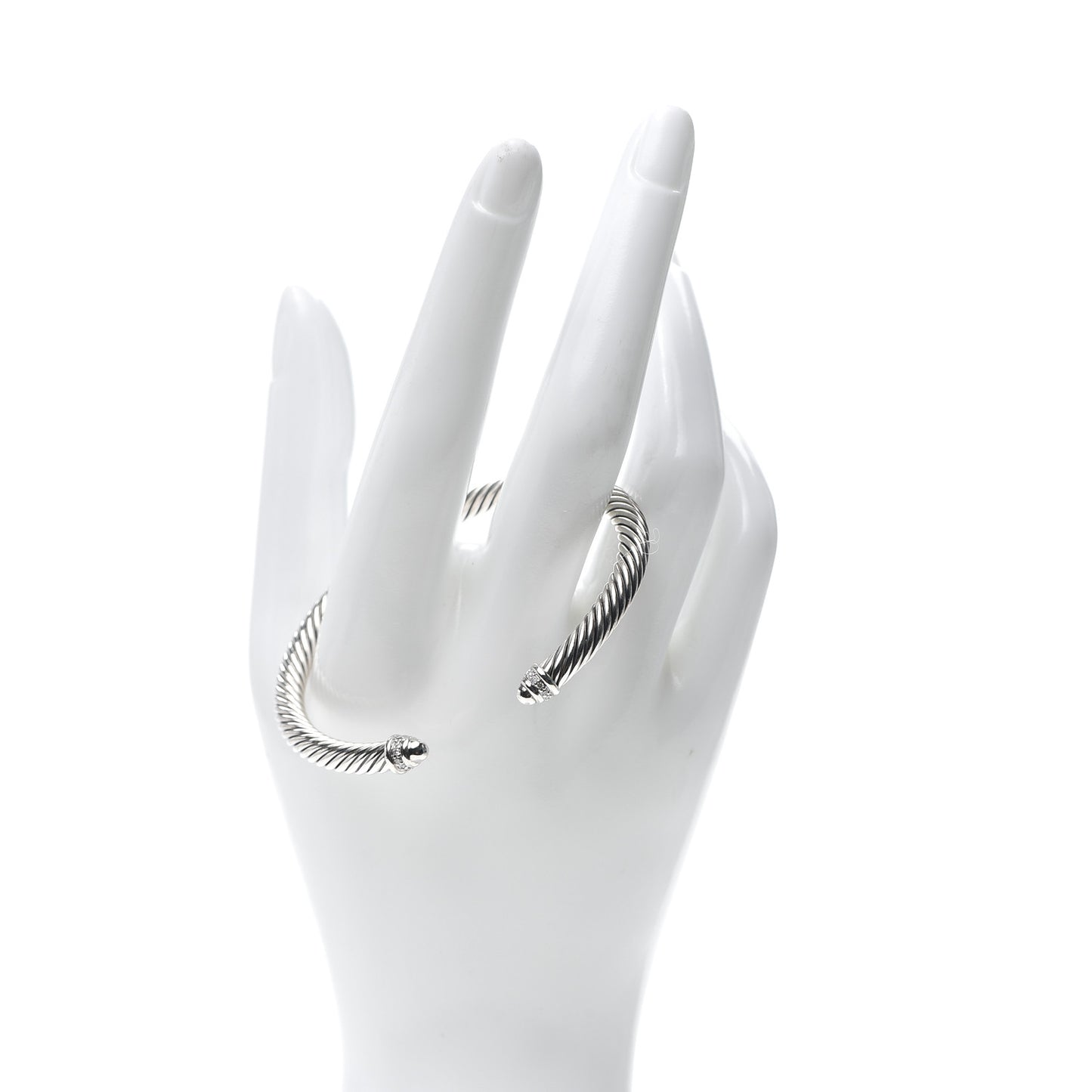Sterling Silver Diamond 5mm Cable Classics Bracelet