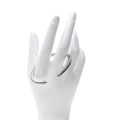 David Yurman Sterling Silver Diamond 5mm Cable Classics Bracelet 2 of 8
