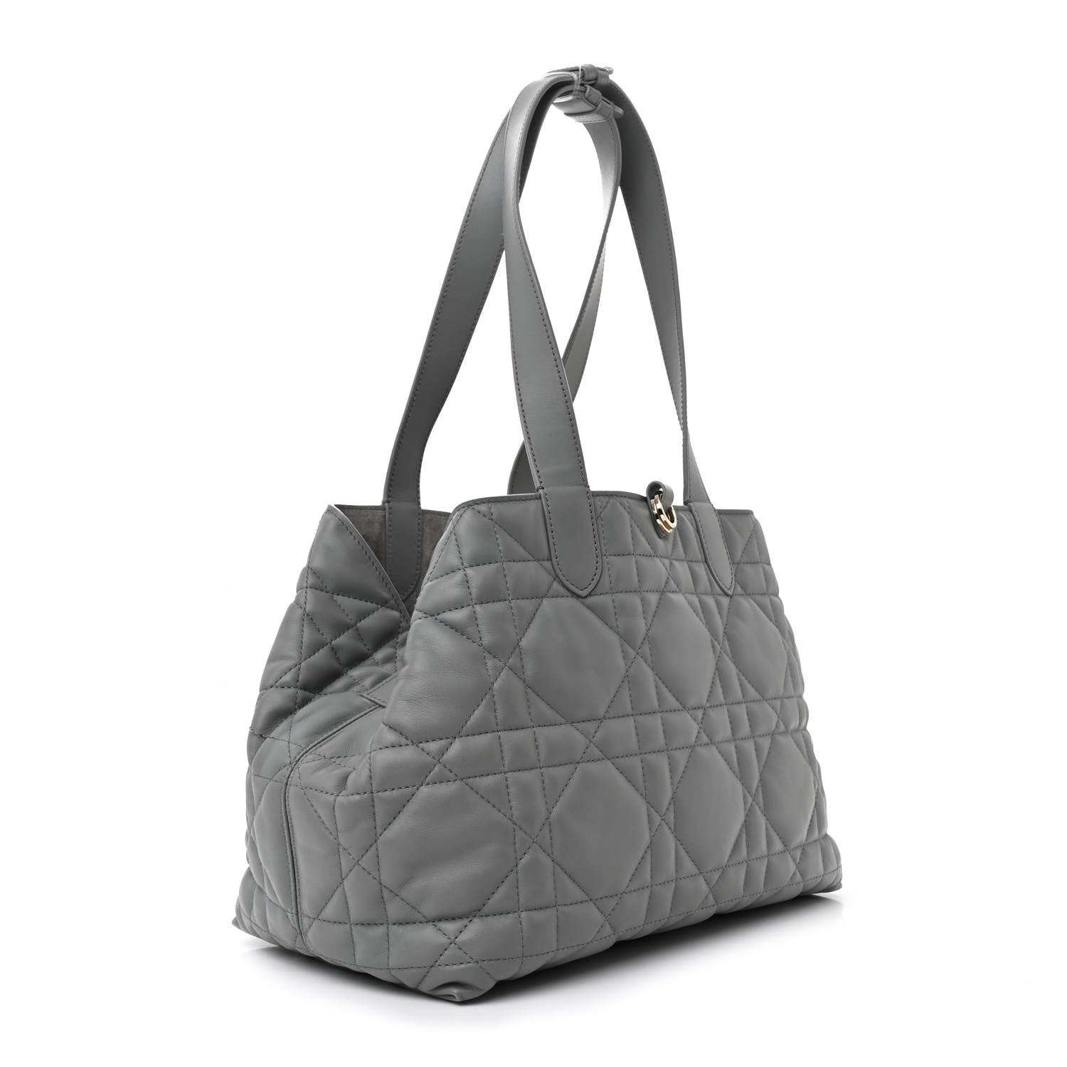 Christian Dior Calfskin Macrocannage Medium Toujours Grey 4 of 14