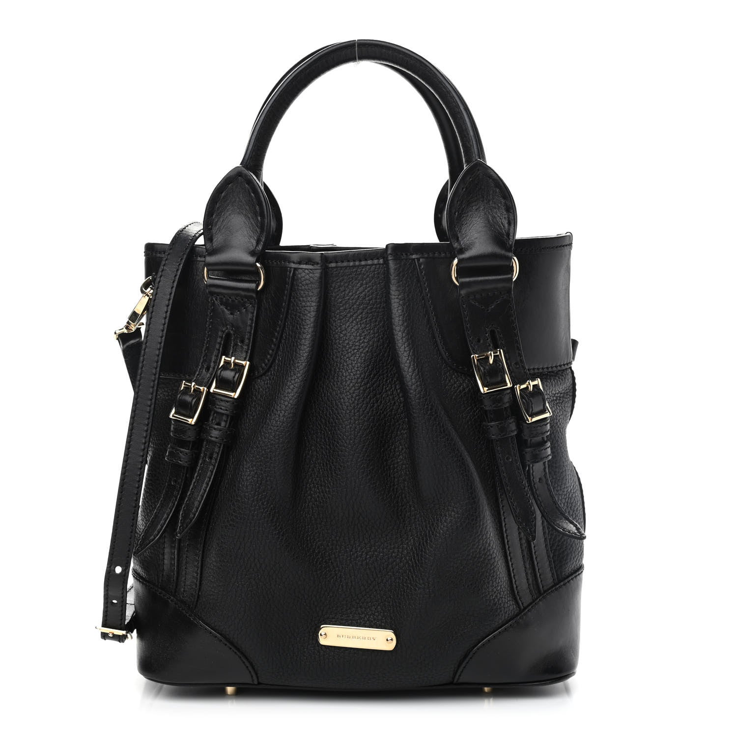 Burberry Calfskin Medium Whipstitch Tote Black 1 of 10